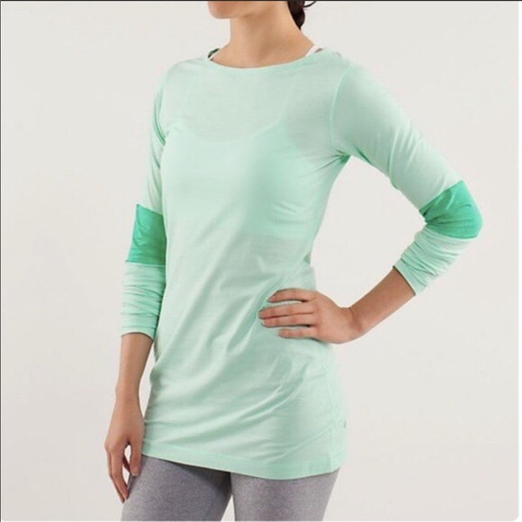 lululemon athletica Tops - Lululemon Devotion Long Sleeve Tee Green